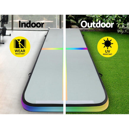 Everfit 4M Air Track Gymnastics Tumbling Exercise Mat Inflatable Mats + Pump Kings Warehouse 