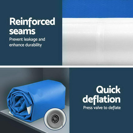 Everfit 4X1M Inflatable Air Track Mat 20CM Thick with Pump Tumbling Gymnastics Blue Fitness Accessories Kings Warehouse 