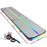 Everfit 5M Air Track Gymnastics Tumbling Exercise Mat W/ Pump Inflatable Colour Kings Warehouse 