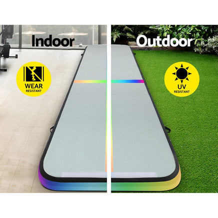 Everfit 5M Air Track Gymnastics Tumbling Exercise Mat W/ Pump Inflatable Colour Kings Warehouse 