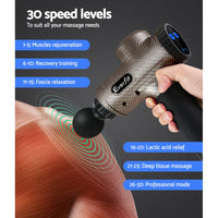 Everfit Massage Gun 6 Heads Massager Electric LCD Vibration Relief Percussion Massage Kings Warehouse 
