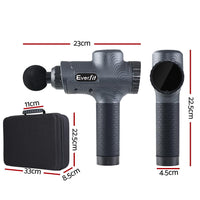 Everfit Massage Gun 6 Heads Vibration Massager Muscle Percussion Tissue Therapy Massage Kings Warehouse 
