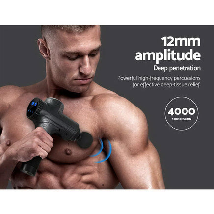 Everfit Massage Gun 6 Heads Vibration Massager Muscle Percussion Tissue Therapy Massage Kings Warehouse 