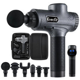 Everfit Massage Gun 6 Heads Vibration Massager Muscle Percussion Tissue Therapy Massage Kings Warehouse 