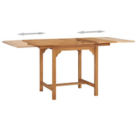 Extending Garden Table (110-160)x80x75cm Solid Teak Wood Outdoor Furniture Kings Warehouse 
