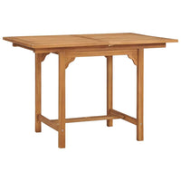 Extending Garden Table (110-160)x80x75cm Solid Teak Wood Outdoor Furniture Kings Warehouse 