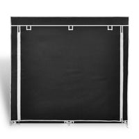 Fabric Shoe Cabinet with Cover 115 x 28 x 110 cm Black Kings Warehouse 