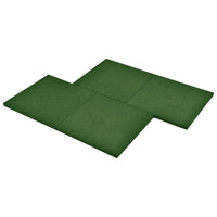 Fall Protection Tiles 12 pcs Rubber 50x50x3 cm Green Kings Warehouse 
