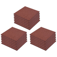 Fall Protection Tiles 18 pcs Rubber 50x50x3 cm Red Kings Warehouse 