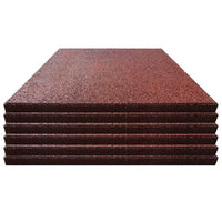 Fall Protection Tiles 6 pcs Rubber 50x50x3 cm Red Kings Warehouse 