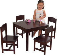 Farmhouse Table & 4 Chair Set (Brown) Kings Warehouse 