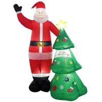 Festiss 2.5m Santa and Christmas Tree Christmas Inflatable with LED FS-INF-01 KingsWarehouse 