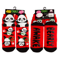 Festive Panda Feet Speak Socks Kings Warehouse 
