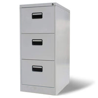 File Cabinet with 3 Drawers Grey 102,5 cm Steel Kings Warehouse 