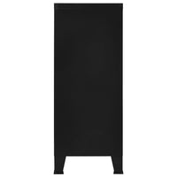 Filing Cabinet Industrial Black 90x40x100 cm Steel Kings Warehouse 