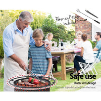 Fire Pit BBQ Grill Smoker Portable Outdoor Fireplace Patio Heater Pits 30" Grillz Kings Warehouse 