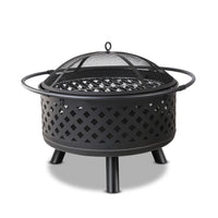 Fire Pit BBQ Grill Smoker Portable Outdoor Fireplace Patio Heater Pits 30" Grillz Kings Warehouse 