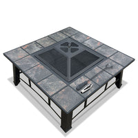 Fire Pit BBQ Grill Smoker Table Outdoor Garden Ice Pits Wood Firepit Garden Kings Warehouse 