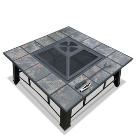 Fire Pit BBQ Grill Smoker Table Outdoor Garden Ice Pits Wood Firepit Garden Kings Warehouse 