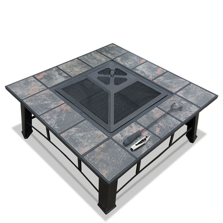 Fire Pit BBQ Grill Smoker Table Outdoor Garden Ice Pits Wood Firepit Garden Kings Warehouse 