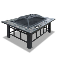Fire Pit BBQ Grill Stove Table Ice Pits Patio Fireplace Heater 3 IN 1 Garden Kings Warehouse 