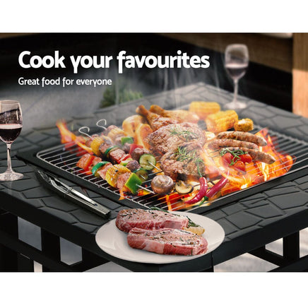 Fire Pit BBQ Table Grill Outdoor Garden Wood Burning Fireplace Stove Home & Garden > Firepits Kings Warehouse 