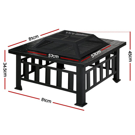 Fire Pit BBQ Table Grill Outdoor Garden Wood Burning Fireplace Stove Home & Garden > Firepits Kings Warehouse 