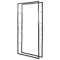 Firewood Rack Black 100x25x200 cm Steel Kings Warehouse 