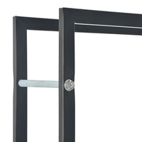 Firewood Rack Black 44x20x100 cm Steel Kings Warehouse 