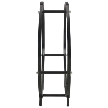 Firewood Rack Black 70x20x70 cm Steel Kings Warehouse 