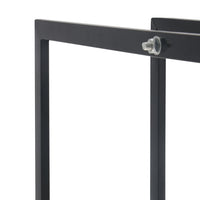 Firewood Rack Black 80x25x200 cm Steel Kings Warehouse 