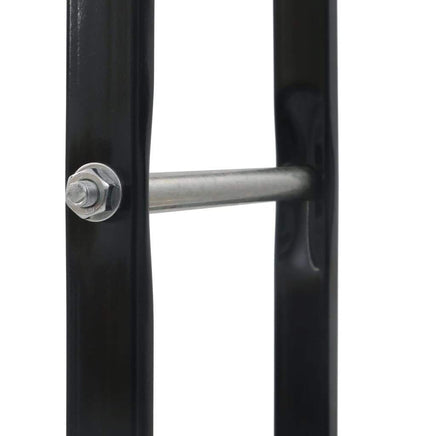 Firewood Rack Black 80x25x200 cm Steel Kings Warehouse 