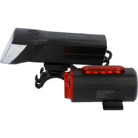 Fischer LED Bike Light Set 30Lux USB with rear floor light Kings Warehouse 