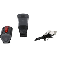 Fischer LED Bike Light Set 30Lux USB with rear floor light Kings Warehouse 