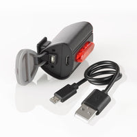 Fischer LED Bike Light Set 30Lux USB with rear floor light Kings Warehouse 