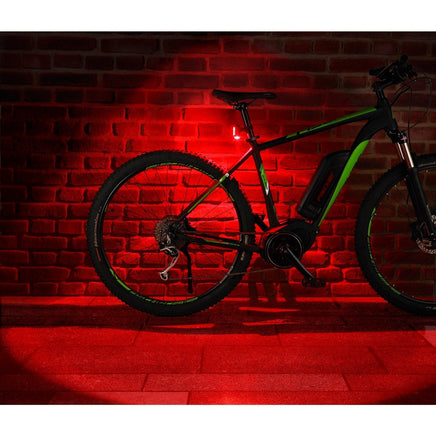 Fischer LED Bike Light Set 30Lux USB with rear floor light Kings Warehouse 