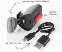 FischerBicycle Rear Light with 360 Floor Light for More Visibility and Protection, Rechargeable Battery Kings Warehouse 