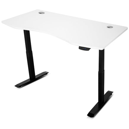 Fitness Cyclestation 3 Exercise Bike with ErgoDesk Automatic Standing Desk 150cm in White/Black Kings Warehouse 