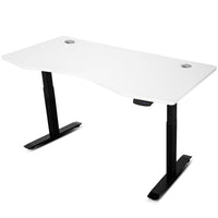 Fitness ErgoDesk AUTO Series Automatic Standing Desk 150cm in White & Black Kings Warehouse 