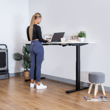 Fitness ErgoDesk AUTO Series Automatic Standing Desk 180cm in White & Black Kings Warehouse 