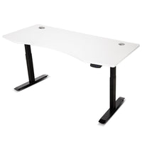 Fitness ErgoDesk AUTO Series Automatic Standing Desk 180cm in White & Black Kings Warehouse 