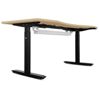 Fitness ErgoDesk Automatic Standing Desk 1500mm (Oak) + Cable Management Tray Kings Warehouse 