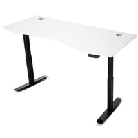 Fitness ErgoDesk Automatic Standing Desk 1500mm (White) + Cable Management Tray Kings Warehouse 