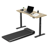 Fitness Walkingpad M2 Treadmill with Dual Motor Automatic Standing Desk 150cm in Oak/Black Kings Warehouse 