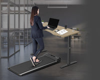 Fitness Walkingpad M2 Treadmill with Dual Motor Automatic Standing Desk 180cm in Oak/Black Kings Warehouse 