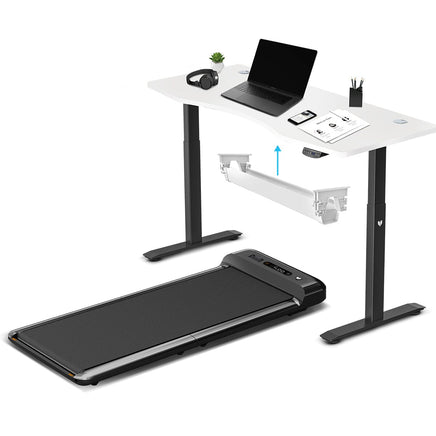 Fitness WalkingPad M2 Treadmill with ErgoDesk Automatic White Standing Desk 1500mm + Cable Management Tray Kings Warehouse 