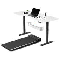 Fitness WalkingPad M2 Treadmill with ErgoDesk Automatic White Standing Desk 1800mm + Cable Management Tray Kings Warehouse 