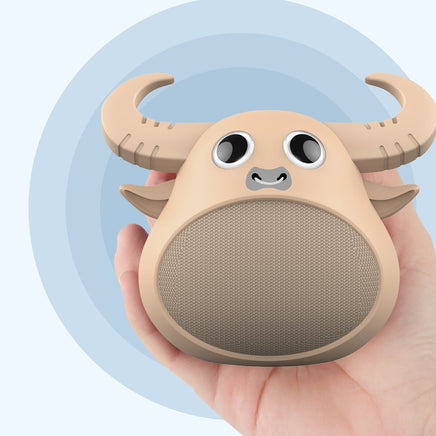 Fitsmart Bluetooth Animal Face Speaker Portable Wireless Stereo Sound - Khaki Kings Warehouse 