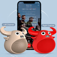 Fitsmart Bluetooth Animal Face Speaker Portable Wireless Stereo Sound - Khaki Kings Warehouse 