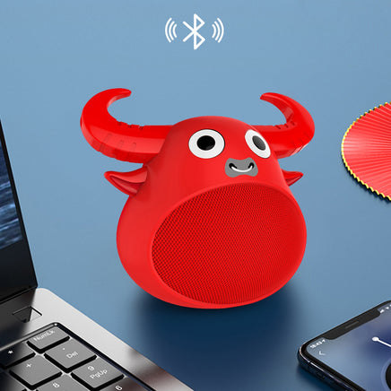Fitsmart Bluetooth Animal Face Speaker Portable Wireless Stereo Sound - Red Kings Warehouse 